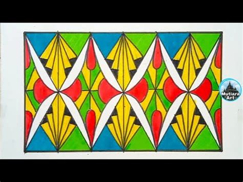 Menggambar Ragam Hias Geometris , (Part 3) - YouTube
