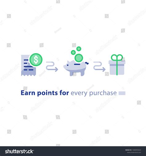 Earn Points Purchase Concept Loyalty Program Stock Vector Royalty Free
