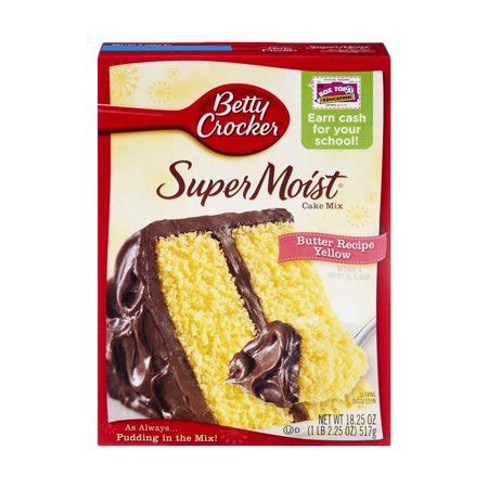 I love betty crocker super moist cake mixes. Betty Crocker Super Moist Butter Recipe Yellow Cake Mix ...