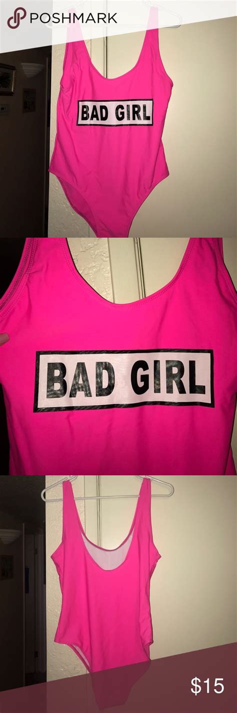 Hot Pink Bad Girl Swimsuit Girls Swimsuit Swimsuits Swimsuits Hot