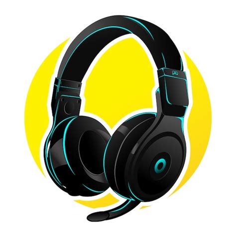 Premium Vector Vector Headphone For Gaming With Cyan Led