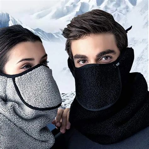 men women thick winter face mouth mask warm ear neck collar face mask unisex breathable outdoor