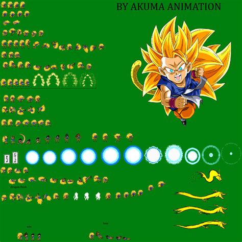 Goku Gt Ssj 3 Jus Sprite Sheet By Akuma Animation098 On Deviantart