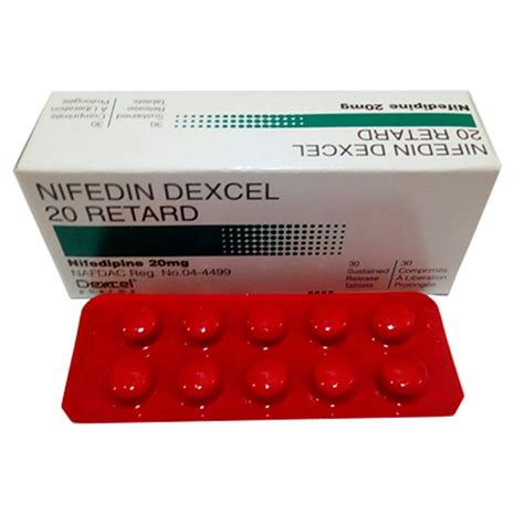 Nifedin 20mg Retard Nifedipine Tablets 30 Tablets Asset Pharmacy