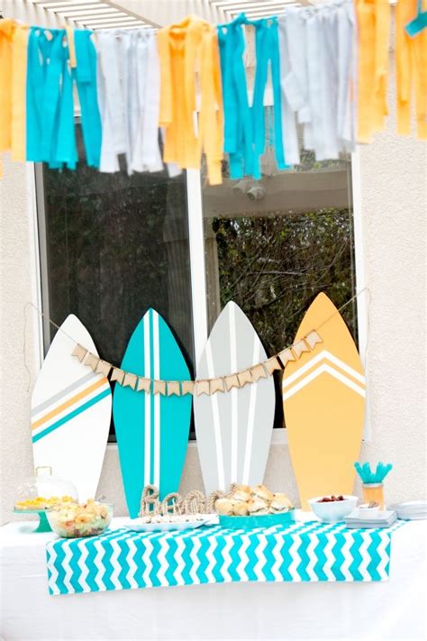 Can be chosen to suit the shower theme. a beachy surfer dude baby shower | Surfer baby shower ...