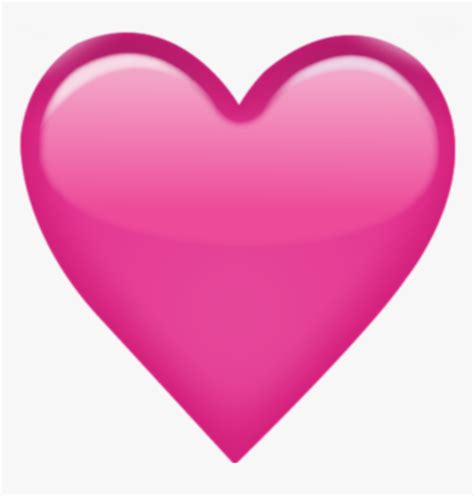 Pink Love Heart Emoji Png Download Iphone Pink Heart Emoji