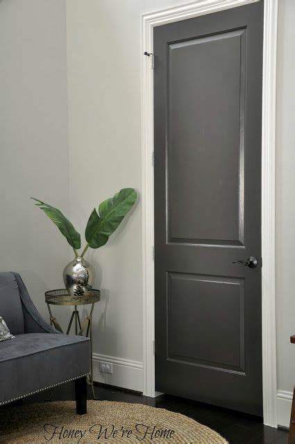 Inside Of A Front Door Painted Dark Gray Or Charcoal Almost Black