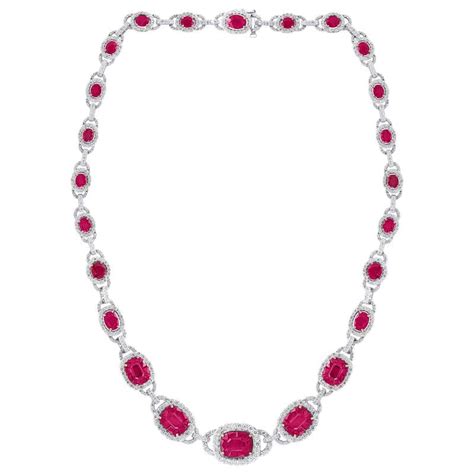 Important Fine Burma Ruby Diamond Necklace For Sale At 1stdibs