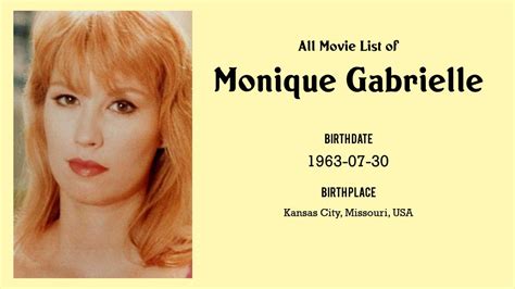 Monique Gabrielle Movies List Monique Gabrielle Filmography Of Monique Gabrielle Youtube