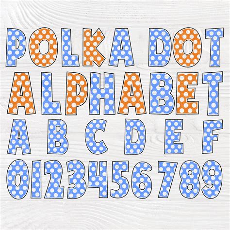 Polka Dot Letters Svg Polka Dot Numbers Svg Polka Dot Font Svg