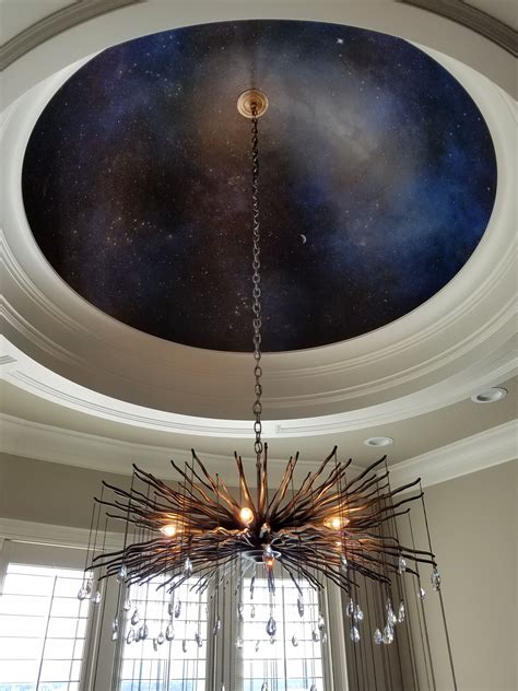 Night Sky Mural On Dome Ceiling Ceiling Murals Sky Ceiling Dome Room