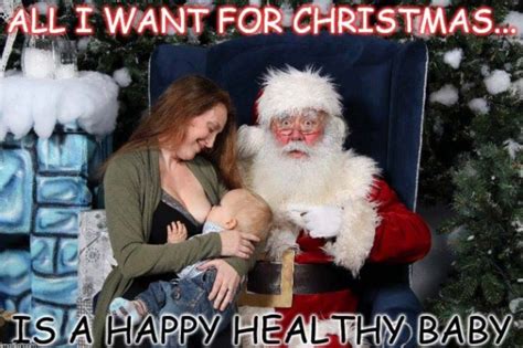 A Photo Of A Brave Mom Breastfeeding On Santas Lap Is Going Viral
