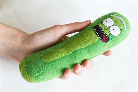 Rick And Morty Pickle Rick Inspired Cucumber Soft Plush Toy