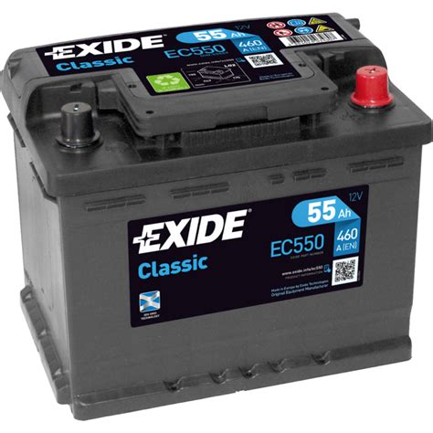 Batterie Exide Classic Ec550 55ah 460aen 12v Boîte L2