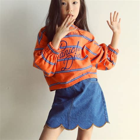 Embroidery Detail Skirt Teens Cute Denim Skirts Summer Girls Casual