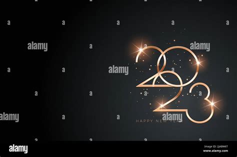 2023 Happy New Year Elegant Design Vector Illustration Of Golden 2023