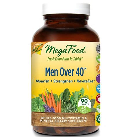 Megafood Men Over 40 Whole Food Multivitamin And Mineral Iron Free