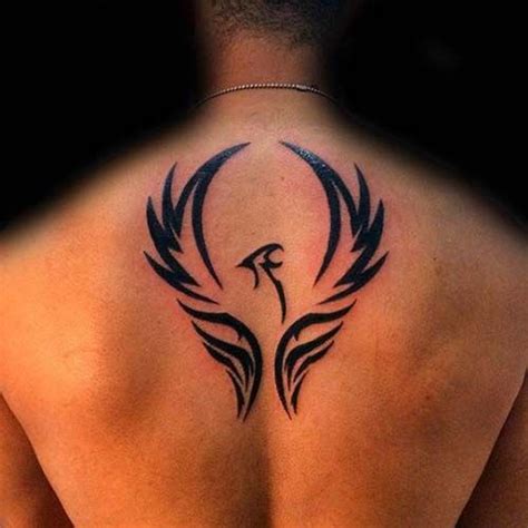 3d geçici dövme modellerini keşfedin. man back tribal phoenix tattoo erkek sırt anka kuşu ...