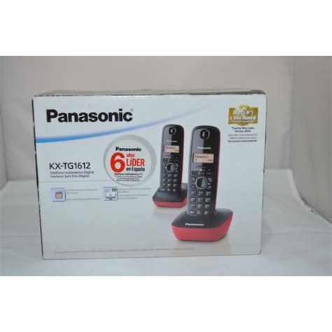 Panasonic Kx Tg1612 Teléfono Inalámbrico Duo Rojo