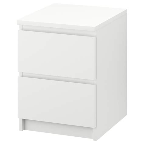 Malm Chest Of 2 Drawers White 40x55 Cm Ikea