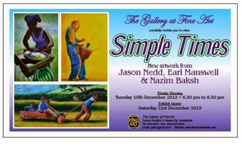 Carib Gallery Journal Exhibition Simple Times Works By Artists