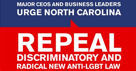 Hrc And Equality Nc Urge Unc Leadership To Reject Hb2 And Comply With