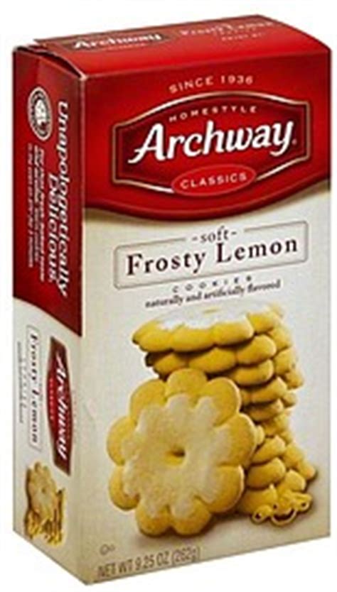 Shop for archway homestyle classics soft oatmeal cookies at kroger. Archway Cookies Soft, Frosty Lemon 9.25 oz Nutrition ...