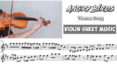 Free Sheet Angry Birds Theme Song Violin Sheet Music Youtube