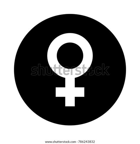 Female Sex Symbol Circle Icon Black Vector De Stock Libre De Regalías 786243832 Shutterstock