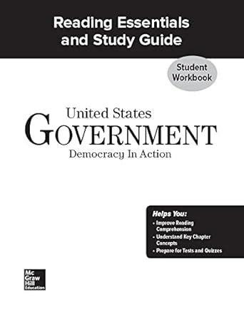 Amazon Com United States Government Democracy In Action Reading Essentials And Study Guide