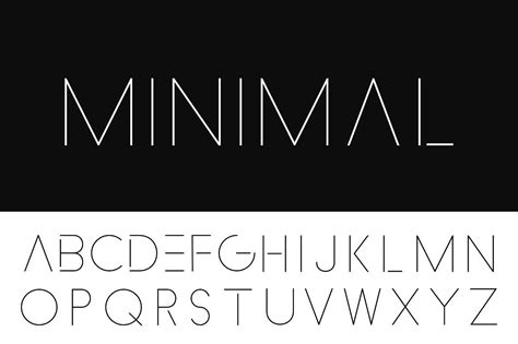 Minimalistic Font Thin Design By Expressshop Thehungryjpeg