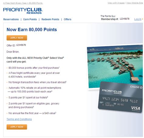 You can always come back for chase visa credit card offers because we update all the latest coupons and special deals weekly. Up to 80,000 Points for Chase Priority Club Visa - The Points Guy