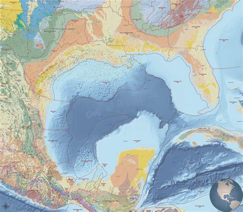 Gulf Of Mexico Map Geology Oil And Gas Fields Us Geological Survey
