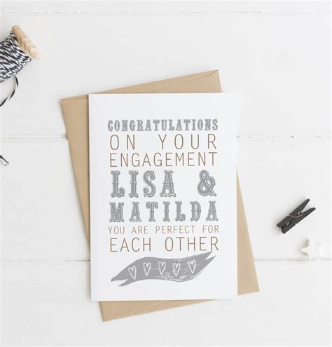Congratulations On Your Engagement Card Neutrals By Bedcrumb