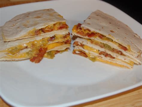 Cassie Craves Chile Cheese And Bacon Quesadillas