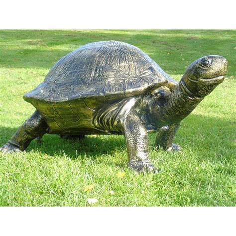 Giant Turtle Garden Sculpturesmiling Turtle Sculpture Candle And Blue