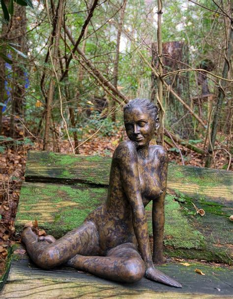 Escultura De Bronze Nude De Uma Mulher Foto De Stock Editorial Imagem