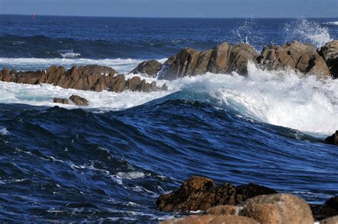 Waves At Rugged Coastline Free Stock Photo Public Domain Pictures