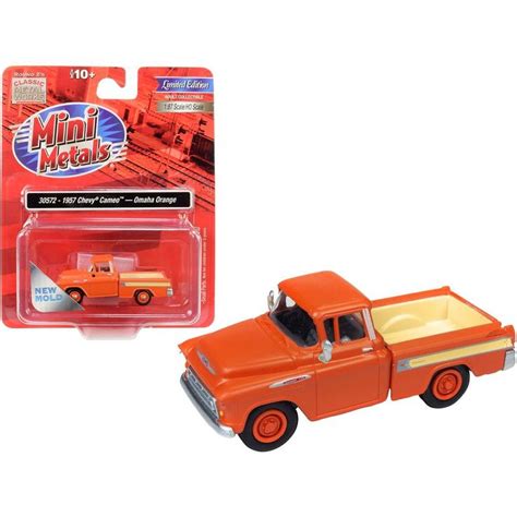 1957 Chevrolet Cameo Pickup Truck Omaha Orange 187 Ho Scale Model