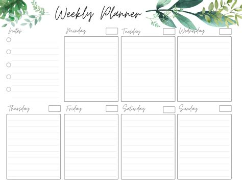 Weekly Planner Printable To Do List Etsy Singapore