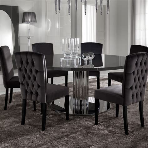 Italian designer bonaldo dining table sits 8 max. Italian Modern Designer Chrome Round Dining Table