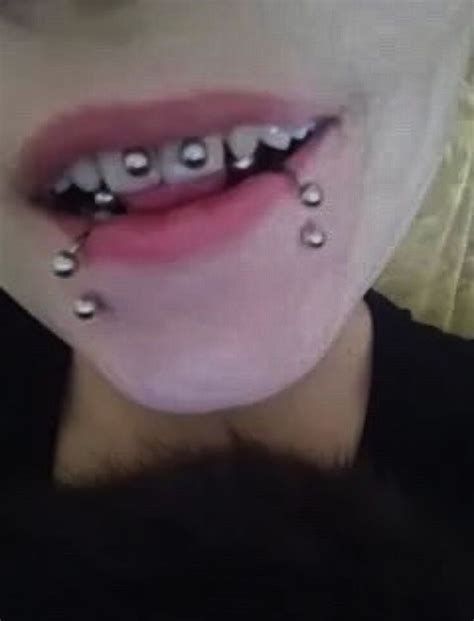smiley septum tongue piercing face piercings piercings cool piercings