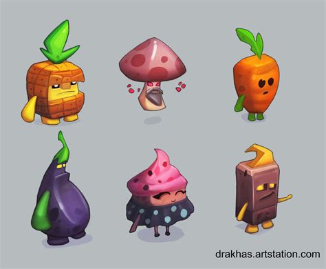 Food Characters Drakhas Oguzalp Donduren Character Design Mascot