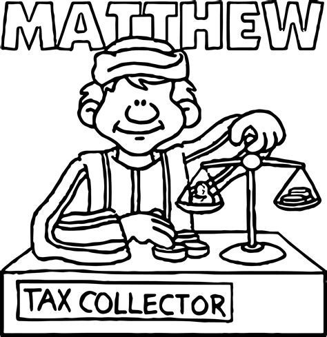 Apostle Paul Tax Collector Coloring Page | Wecoloringpage.com
