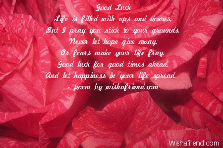 Maybe you would like to learn more about one of these? Good Luck Poems