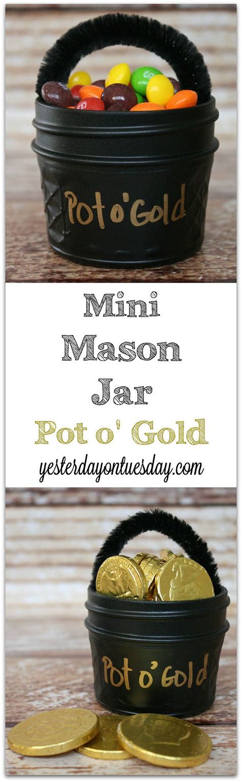 A Whimsical St Patricks Day T Idea Mini Mason Jar