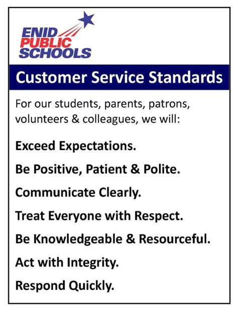 The fastest way to find the information you need is your online account. Enid Public School - Customer Service Standards