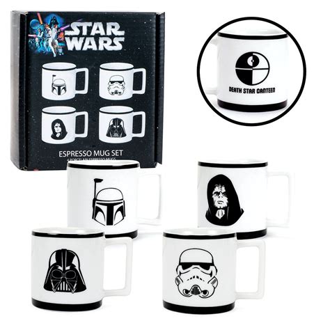Star Wars Espresso Cups Set Of Four Mugs Darth Vader