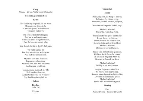 Funeral Service Sheets | Order of Service sheets for Funerals