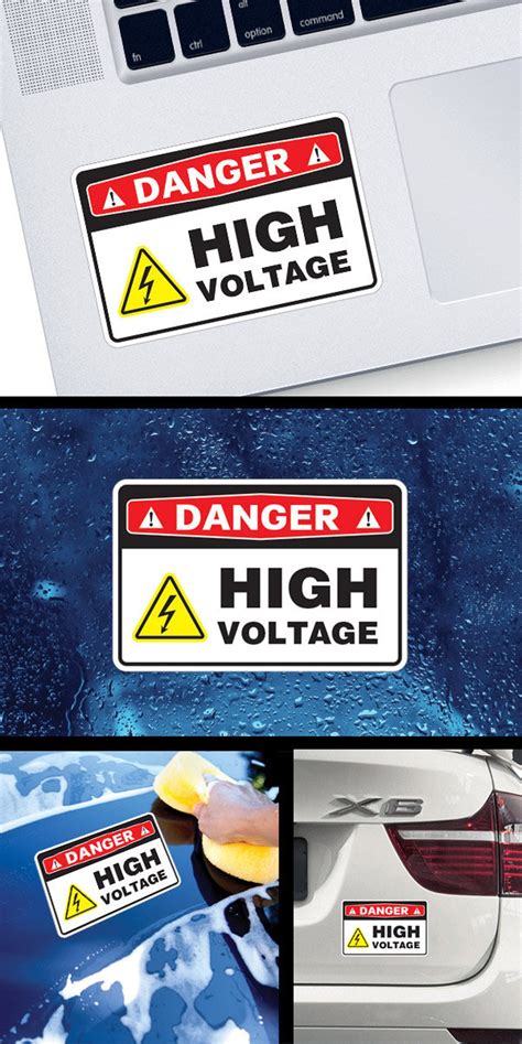 Decal Sticker Danger High Voltage Electricity Safety Sign Etsy